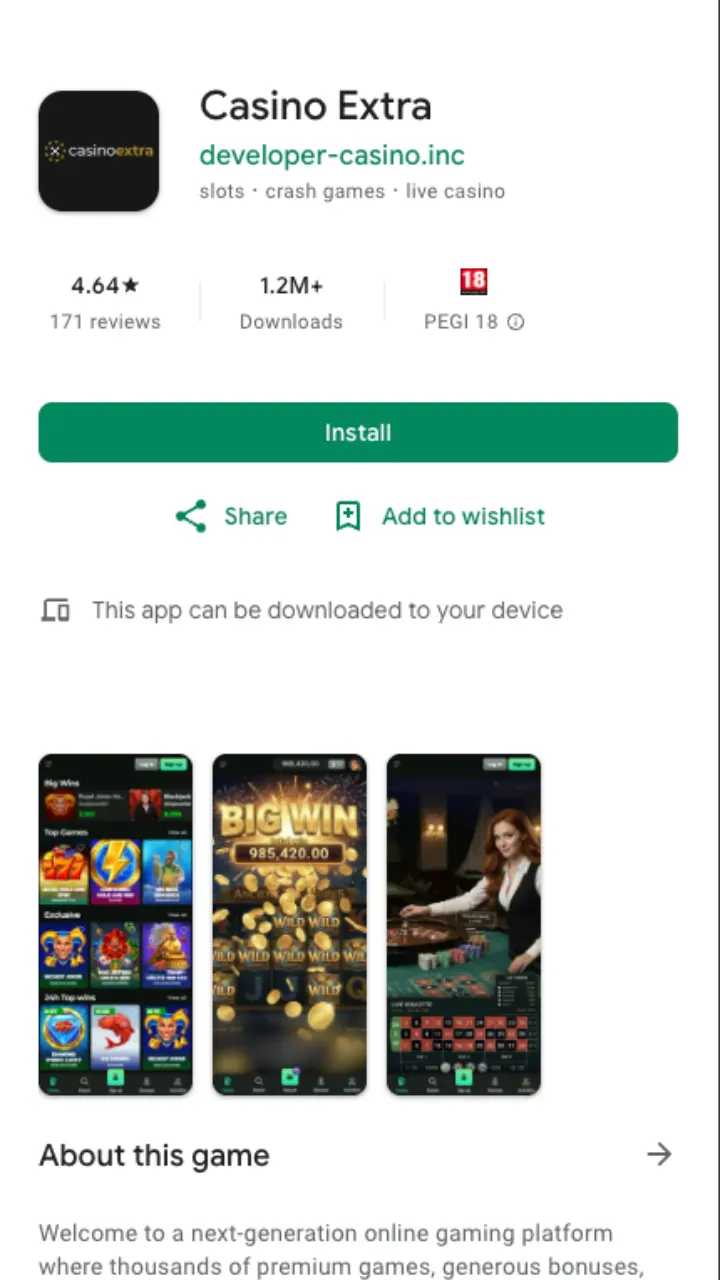 casino extra app
